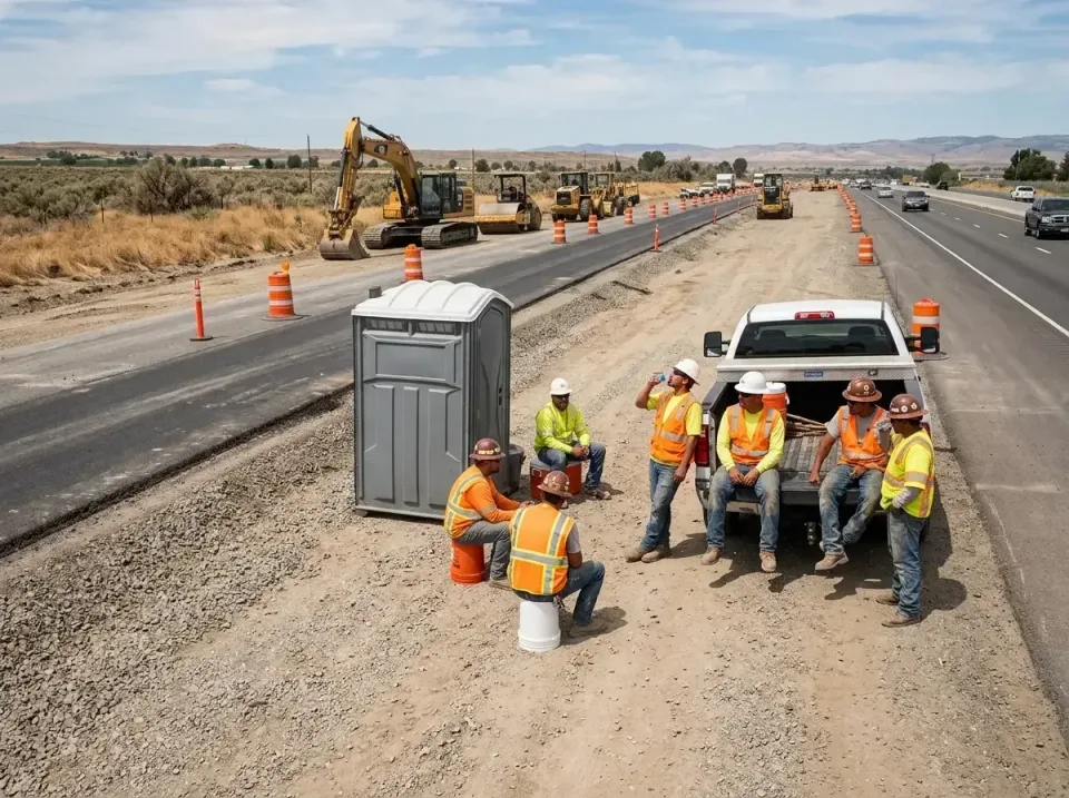 highway-road-construction-crew-007 — frequently asked questions, Porta Potty and Restroom Rentals in Sugar City, ID